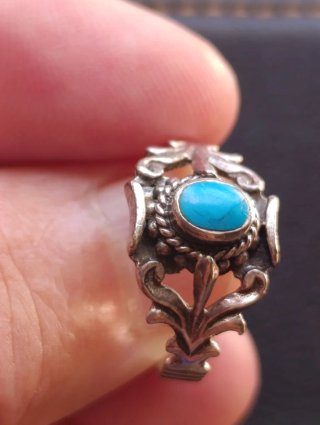 Anillo Aniyo Plata 925 con Turquesa Antigua