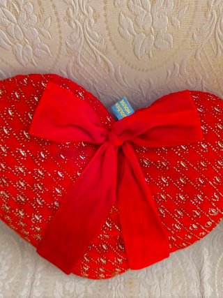 Cuscino Cuore Velluto Rosso Golden House