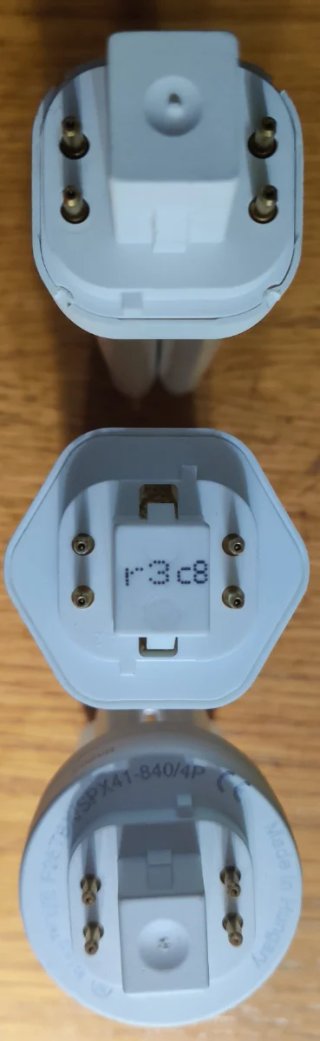 3 Lampadine Fluorescenti General Electric e Osram