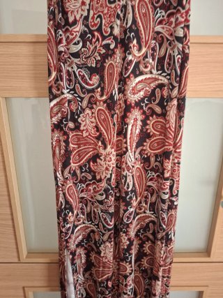 Vestido largo estampado paisley