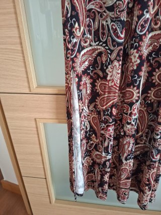 Vestido largo estampado paisley