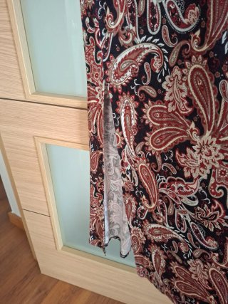 Vestido largo estampado paisley
