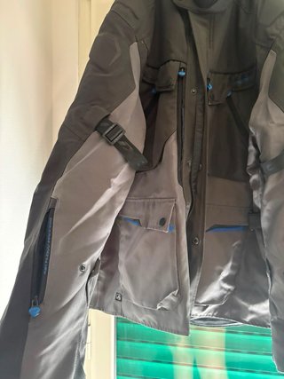Giacca Moto Nera e Grigia