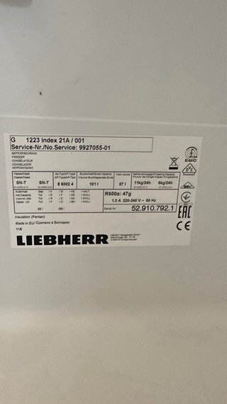 Congelador Liebherr G 1223 - 98L