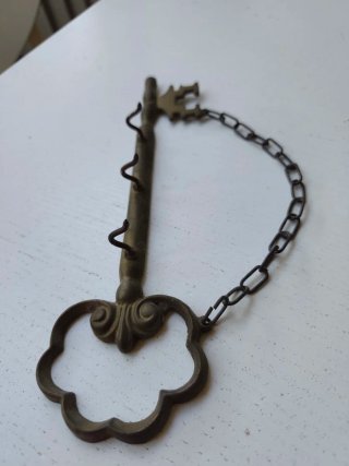 Appendichiavi vintage ottone stile chiave