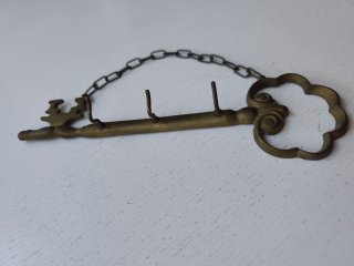 Appendichiavi vintage ottone stile chiave