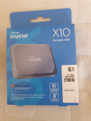 Crucial X10 6TB SSD Portátil 3 años de garantía