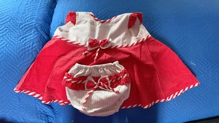 Conjunto bebé niña vestido y braguita