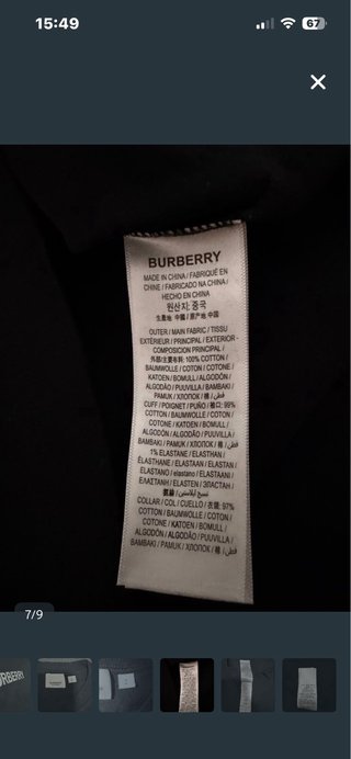 Camiseta Burberry Negra