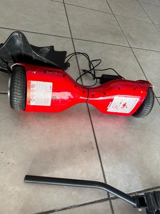 Patinete Eléctrico Rojo con Bolsa