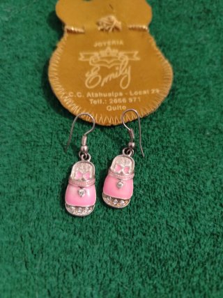 Orecchini Rosa e Argento per Bambini