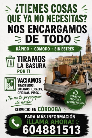 Anuncio para realizar mudanzas
