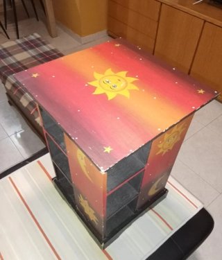 Mueble auxiliar vintage porta CDs