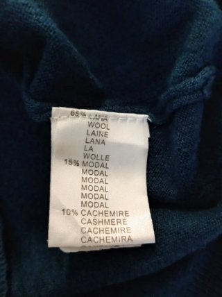 Maglione donna cashmere blu L
