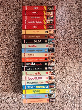 Lote 24 Películas VHS Joyas del Cine Erótico