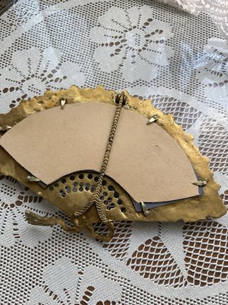 Espejo Abanico Bronce Vintage