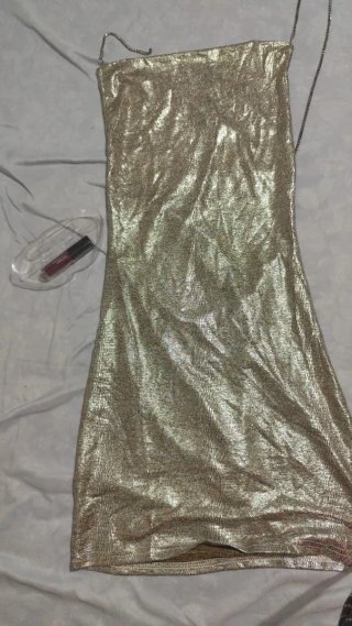 Vestido fiesta plateado brillante