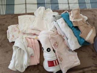 Lote Ropa niña bebé 0-1 Mes y 56 cm 73 prendas