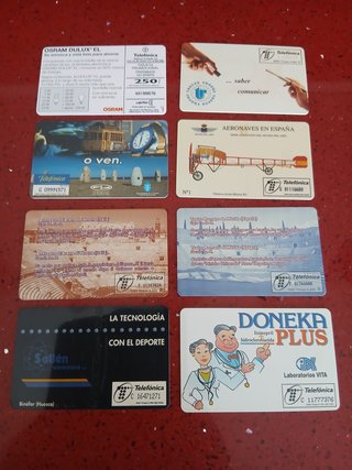 8 Tarjetas Telefónicas España 250 Pesetas cabitel
