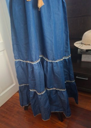 Vestido tipo boho tirantes bordado