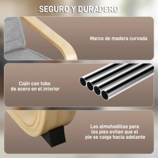 Set di 2 Poltrone con Poggiapiedi
