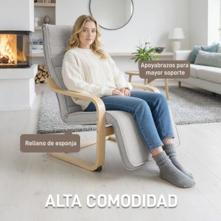 Set di 2 Poltrone con Poggiapiedi