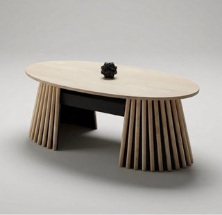 Mesa centro elevable madera maciza
