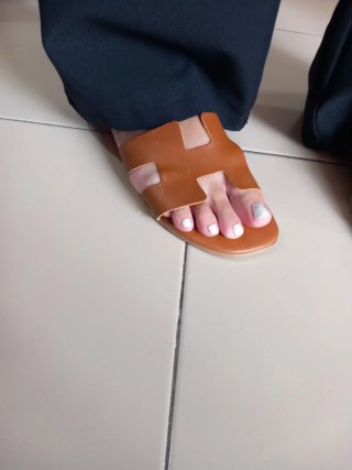 Ciabatte donna color cuoio