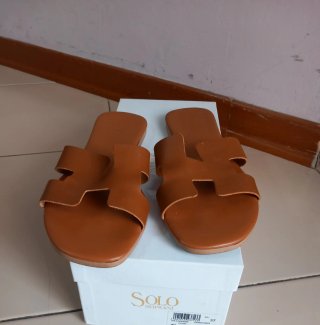Ciabatte donna color cuoio