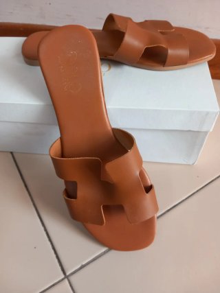 Ciabatte donna color cuoio