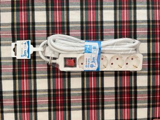 Regleta 4 enchufes Aigostar 3m con interruptor