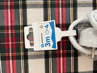 Regleta 4 enchufes Aigostar 3m con interruptor