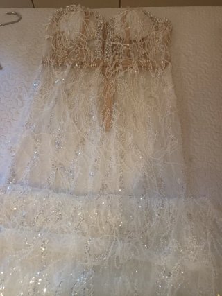 Vestido fiesta perlas y lentejuelas