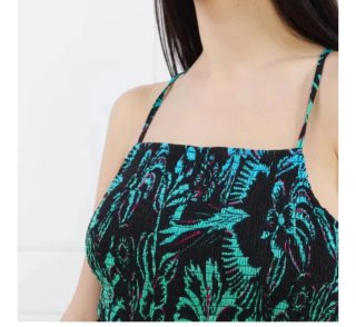 Mono Desigual flores tropicales