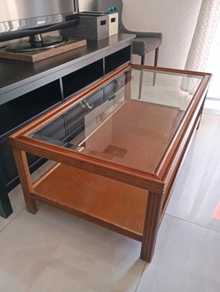 Mesa de centro madera y cristal