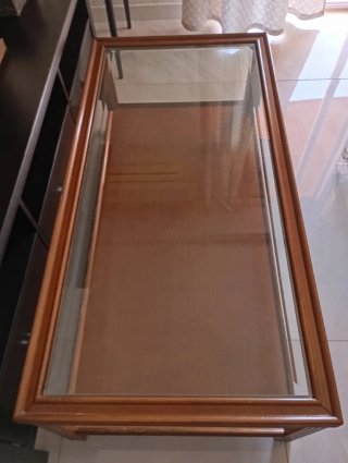 Mesa de centro madera y cristal