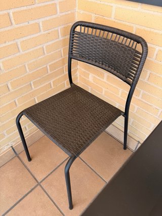 Mesa exterior Ikea Gris Acero con 2 sillas