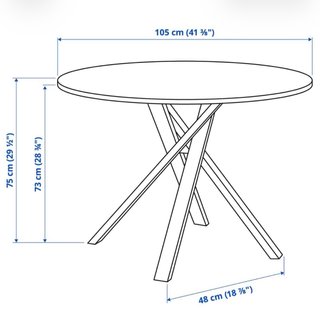 Mesa comedor redonda 105cm