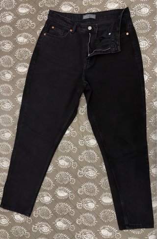 Pantalón vaquero mujer negro Talla 40 Mom Fit