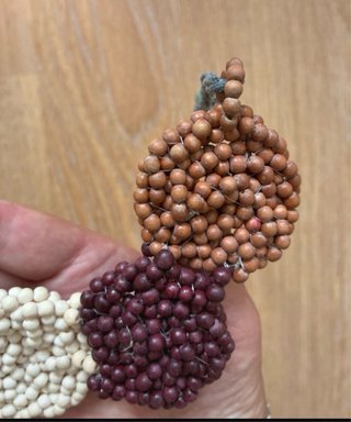 Collana etnica cerchi legno