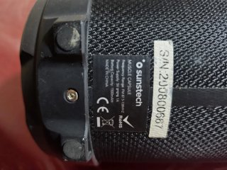 Altavoz Portátil Negro con Luces LED