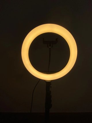 Aro de luz LED con soporte para móvil