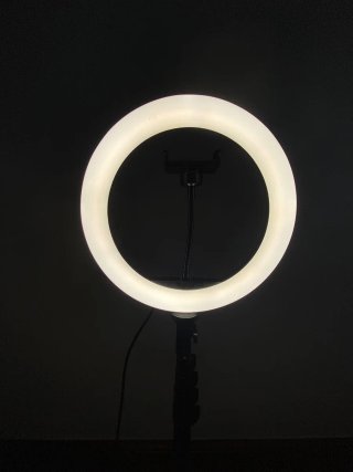 Aro de luz LED con soporte para móvil