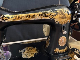 Máquina de coser Singer Antigua motor-tapa