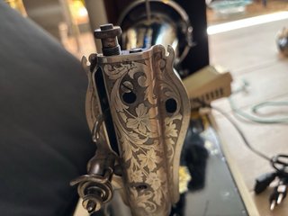 Máquina de coser Singer Antigua motor-tapa