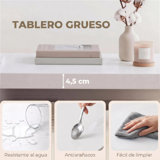 Mesa de centro de madera y yute