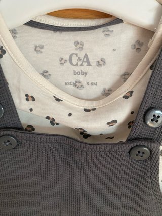Conjunto vestido y camiseta bebé