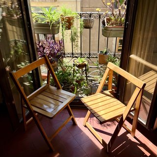 Silla plegable madera balcón/comedor/escritorio