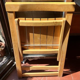 Silla plegable madera balcón/comedor/escritorio
