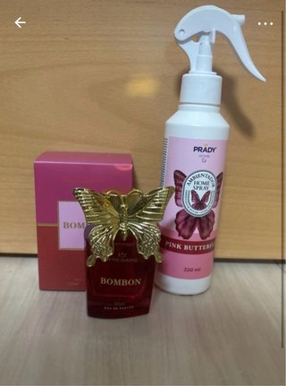 Perfume Bombon y Ambientador Pink Butterfly